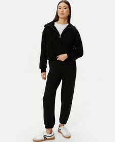 Resim Koton Jogger Eşofman Altı Beli Lastikli Cep Detaylı Siyah 4wak30080ek 4WAK30080EK999 Siyah 