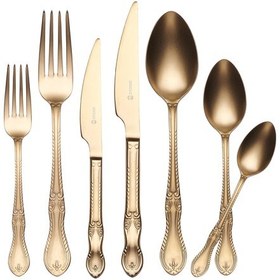 Resim Korkmaz Hanedan Rosagold 84 Parça Çatal Kaşık Bıçak Seti A2564 Gri 