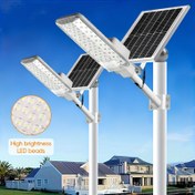 Resim Elektrik Faturasız Güneş Enerjili Sokak Lambası, Ultra Parlak LED Ampuller, Bahçe Aydınlatması, Garaj Işıklandırma, Avlu Aydınlatması, Yol Aydınlatması vb. İçin Büyük Kapasiteli Pil Güneş Işıkları 