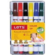 Resim Lets Keçeli Boya Kalemi Yarım Boy 6 Renk L-7106 