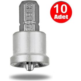 Resim Stoplu Bits Yıldız Uç Alçıpan Şapkalı Limitli Vidalama Matkap Ucu -10 Adet 