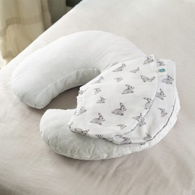 Resim Müslin Bebek Emzirme Destek Yastığı Kılıfı - Iconique Lapin 