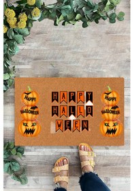 Resim Happy Halloween, İç Ve Dış Kapı Önü Paspası, Desenli Paspas 