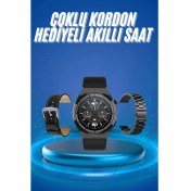 Resim Çoklu Kordon Hediyeli Akıllı Saat Çağrı Cevaplama Müzik Dinleme Dokunmatik Ekran 