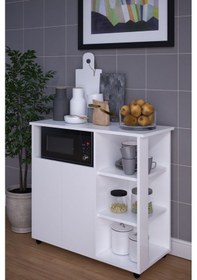 Resim 2 Kapaklı Çok Amaçlı Mikro Dalga Şık Fırın Doplabı Beyaz 