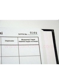 Resim Pansuman Enjeksiyon Kayıt Defteri 400 Sayfa 