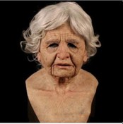 Resim Geeroyoo Koca Baba Yüzlü Saçlı Maske, Kral Giyim, Halloween Kostümü Aksesuarı, Yumuşak Kumaş, Dayanıklı, Kolay Temizlenir 