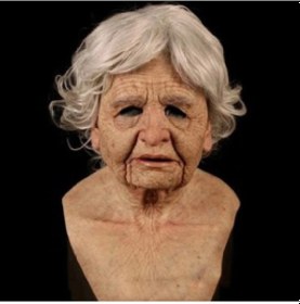 Resim Geeroyoo Koca Baba Yüzlü Saçlı Maske, Kral Giyim, Halloween Kostümü Aksesuarı, Yumuşak Kumaş, Dayanıklı, Kolay Temizlenir 