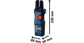 Resim Bosch Gfm 1000-15 Çatal Tip Ampermetre, Yüksek Hassasiyetli Ölçüm Cihazı 