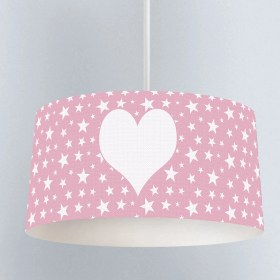 Resim Talia Home Pembe Kalp ve Yıldızlar Çocuk Odası Sarkıt Avize TLAV-118 