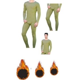 Resim -20 Derece Termal Erkek Takım Haki Haki 