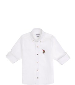 Resim U.S. Polo Assn. Erkek Çocuk Beyaz Uzun Kollu Basic Gömlek 50283994-VR013 