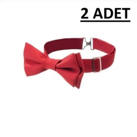 Resim Nacar 23 Nisan Unisex 2 Adet 2li Çocuk Saten Parlak Okul Gösteri Papyon 0-24 