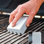 Resim 1 adet Barbekü Izgarası Temizleme Tuğlası - Kolay Yağ ve Kalıntı Çıkarma için Sihirli Taş, Dayanıklı Gözenekli Yüzey, Açık Hava Pişirme ve Kamp için Mükemmel, Izgara Temizleme Aracı 