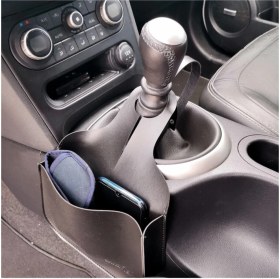 Resim Deri Vites Organizer Gözlük Telefon Cüzdan Tutucu Çanta Araç Içi Organizer 