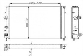 Resim KALE 0534351AB-SU RADYATÖRÜ KANGO 97 1.9D KLİMASIZ MEK 479x442x34 1 SIRA ALB SİSTEM 