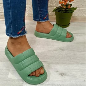 Resim Akınalbella 406 Mint Yeşili Hafif Rahat Günlük Havuz Plaj Kadın Terliği 