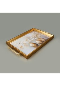 Resim Kitchen Vazoda Çiçek Desenli Akrilik Tepsi - Renkli - 49 Cm Çok Renkli 