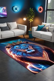 Resim Depoba Spart Gaming Oyuncu Odası Halısı Şönil Dijital Baskılı Kaymaz Taban Yıkanabilir Salon Halısı 