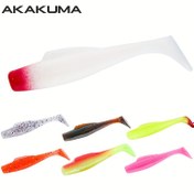 Resim 6 adet / torba Biyonik Yumuşak Yem Kürek Kuyruğu Swimbait Yumuşak Balıkçılık Cazibesi Olta Takımı 3.15in / 8 cm 5g 