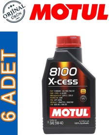 Resim Motul 8100 X-Cess 5W-40 Motor Yağı 6 x 1 L 