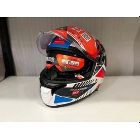 Resim Mt Helmets Mt Thunder 4 Sv Luminence A7 Motosiklet Kaskı Mat Beyaz/mavi 