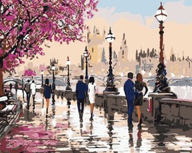 Resim Sayılarla Boyama Seti - Thames Nehri - 60x75 