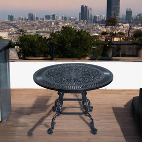 Resim Q100 Alüminyum Döküm Yuvarlak Bahçe ve Balkon Masası 