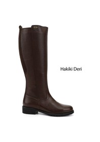 Resim Gönderi R Kadın Koyu Kahve Floter Fermuarlı Kauçuk Taban Hakiki Deri Çizme Gkzc13444551 Koyu Kahverengi 