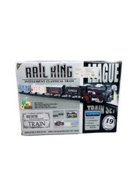 Resim Pilli Işıklı Raylı Tren Seti Express 19 Parça Rail King 