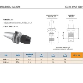 Resim Fett BT40.1.16 Bt Mandrenli Başlık 