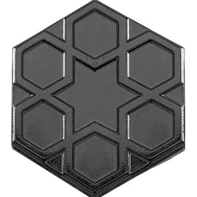 Resim Armada Çini 15x17 cm Rölyefli Yıldız Metalik Altıgen Çini Karo 