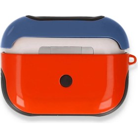 Resim Newface Airpods Pro (1.nesil) 3ın1 Kılıf - Kırmızı-Lacivert 