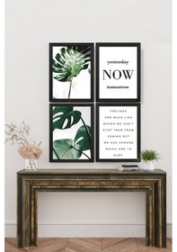 Resim Artavessa 4 Parça Çerçeve Görünümlü Mdf Tablo Seti - ART4CRVDK82 