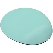 Resim Newdaki Yeşil Yuvarlak Bilgisiyar Notebook Bileklik Destekli Ergonomik Optik Mousepad 19x23 cm 