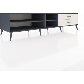 Resim Kronos Tv Ünitesi 2 Raflı 2 Çekmeceli 220x59x51 Antrasit-antrasit/aytaşı Antrasıt/aytası - Antrasıt 