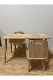 Resim FASTWOOD Kayın Çocuk Oyun Masası Takımı 