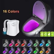 Resim Bir adet Akıllı Hareket Aktive LED Gece Lambası, Banyo için - 16 Renk Seçeneği, İç Mekan Kullanımı için Uygun, Su Geçirmez, Banyoları ve Muslukları Aydınlatmak için Mükemmel, Banyolar için Modern Bir Aksesuar, Enerji Verimli Aydınlatma Çözümü. 