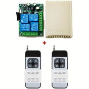 Resim 433MHz Uzaktan Kumandalı Anahtar AC 110V 220V 4CH Kablosuz Alıcı Röle Modülü ve Verici Garaj Kapısı Işığı/ Kapı/ Motor Kontrol Cihazı için 