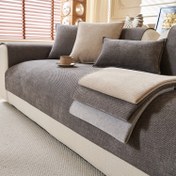 Resim 1 adet Modern Chenille Kanepe Kılıfı - Kaymaz, Evcil Hayvan Dostu, Makinede Yıkanabilir Kanepe Koruyucu - Düz Renk - Mutfak, Yatak Odası, Ofis Dekoru için Mükemmel, Kanepe Kılıfı|Modern Chenille Tasarımı|Peluş Chenille Dokusu 