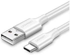 Resim Ugreen USB to USB C Hızlı Şarj Kablosu Beyaz 2 Metre 