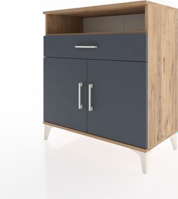 Resim Hyperion Şifonyer Tek Çekmeceli 2 Kapaklı 88x44x96 Çam-antrasit Çam 