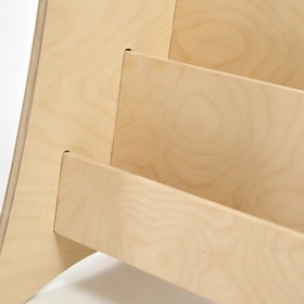 Resim Doğal Huş Montessori Kitaplık (2 Raflı) – Sade Tasarım 