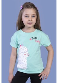 Resim Toontoy Kids Toontoy Kız Çocuk Kuzu Baskılı Tişört Mint Yeşili 