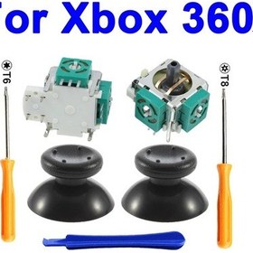 Resim A-2 Setleri 3d Og Joystick Sensörü Modülü Yedek Potansiyometre Xbox 360 Denetleyicisi Thumbstick Mantar Kapatm 