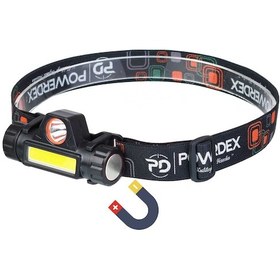Resim Powerdex Şarjlı Mıknatıslı Su Geçirmez Kafa Lambası Pd-6672 Siyah 