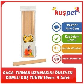 Resim Quik Gaga Tırnak Uzamasını Önleyen Kumlu Kuş Tüneği 19cm- 4 Adet 