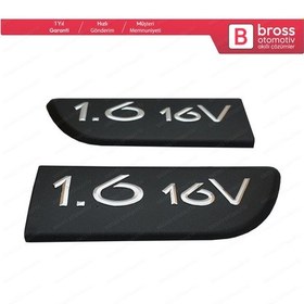 Resim Megane Mk2 Scenic Mk2 için Siyah 1.6 16v Amblem Yazısı 8200209130 N11.9291 