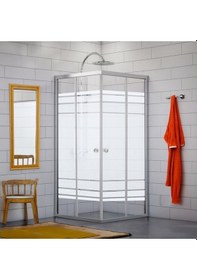 Resim Durul Duşakabin Kare Desenli Parlak 