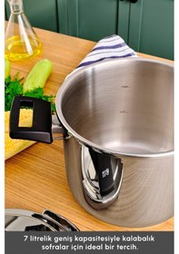Resim Emsan Marsilya İndüksiyon Tabanlı Düdüklü Tencere 7 Litre Gümüş 
